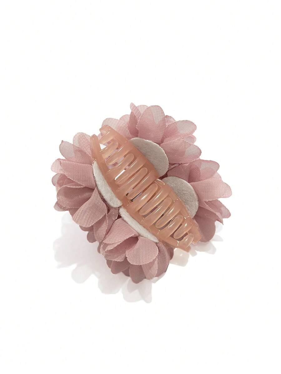 SHEIN مشبك شعر فرنسي رجعي بطبعة زهرية