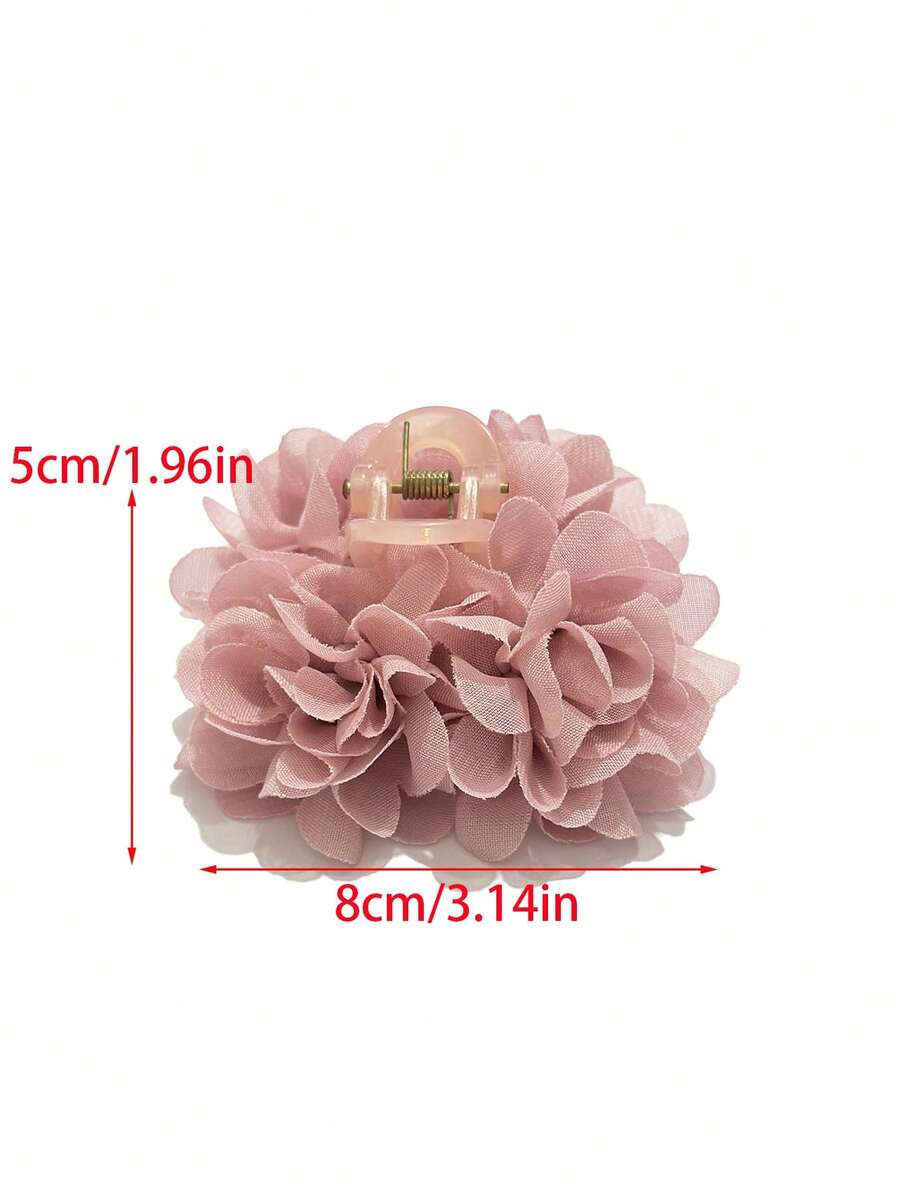 SHEIN مشبك شعر فرنسي رجعي بطبعة زهرية