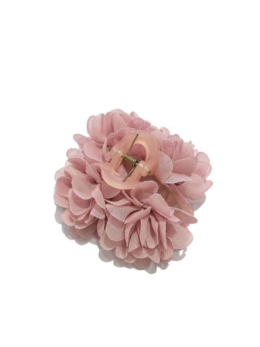 SHEIN مشبك شعر فرنسي رجعي بطبعة زهرية