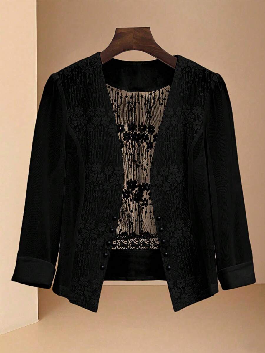 SHEIN GlowEve جاكيت نسائي خفيف بنقشة زهور