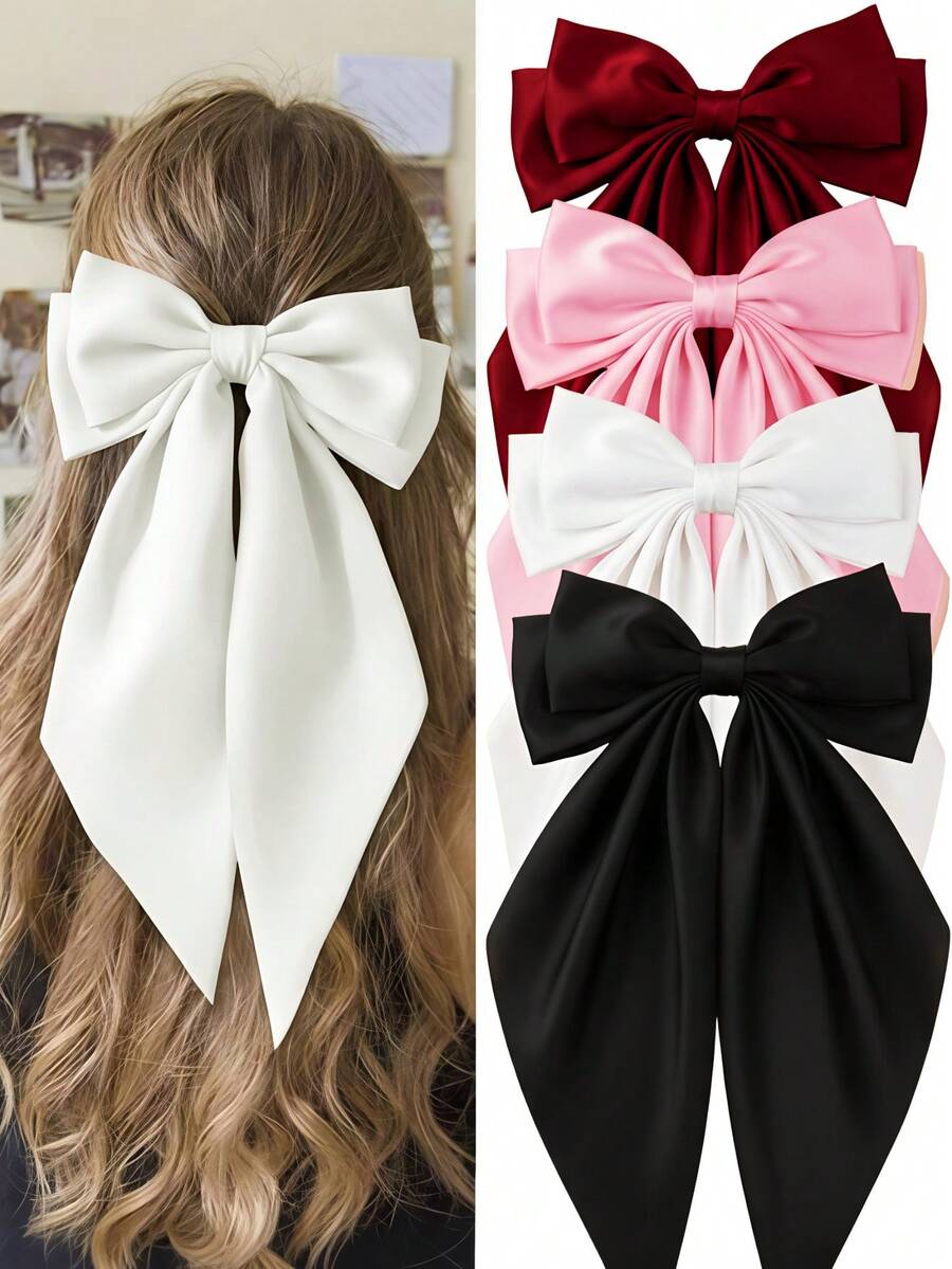 SHEIN فيونكات شعر كبيرة من الساتان