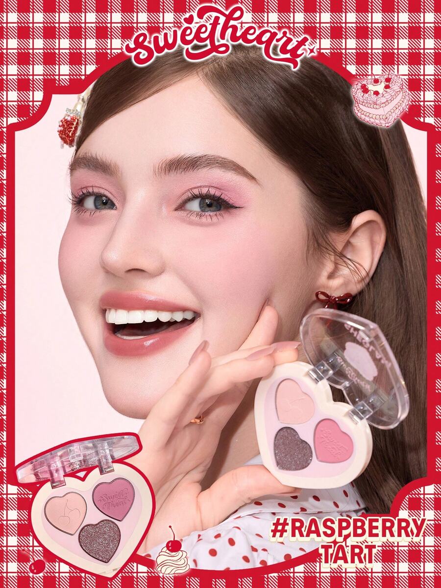SHEGLAM Sweetheart Collection Berry Besties Raspberry Tart  ثلاثي ألوان