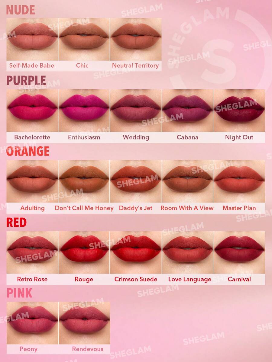 SHEGLAM Matte Allure أحمر شفاه