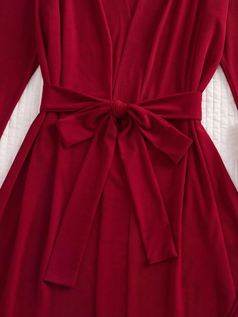 SHEIN طقم لانجري 3 قطع من قميص كامي وشورت وروب بحزام