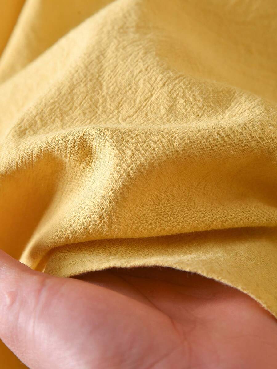 SHEIN RUSTICEASE فستان أصفر كاجوال أنيق بطبعة زهرية