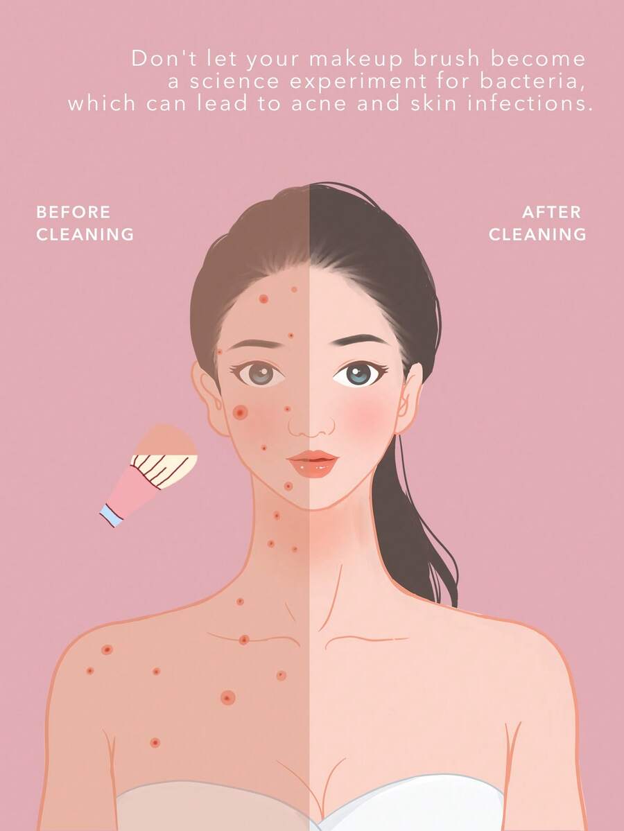 SHEGLAM Fresh Sesh منظف فرش مكياج وردي وإسفنجة