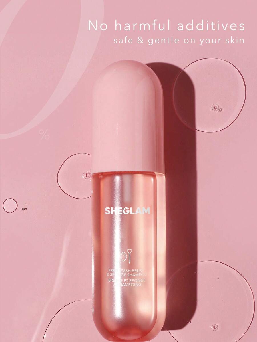 SHEGLAM Fresh Sesh منظف فرش مكياج وردي وإسفنجة