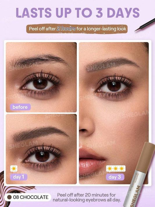 SHEGLAMTint Lock Tattoo Chocolate جل حواجب قابل للتقشير بلون