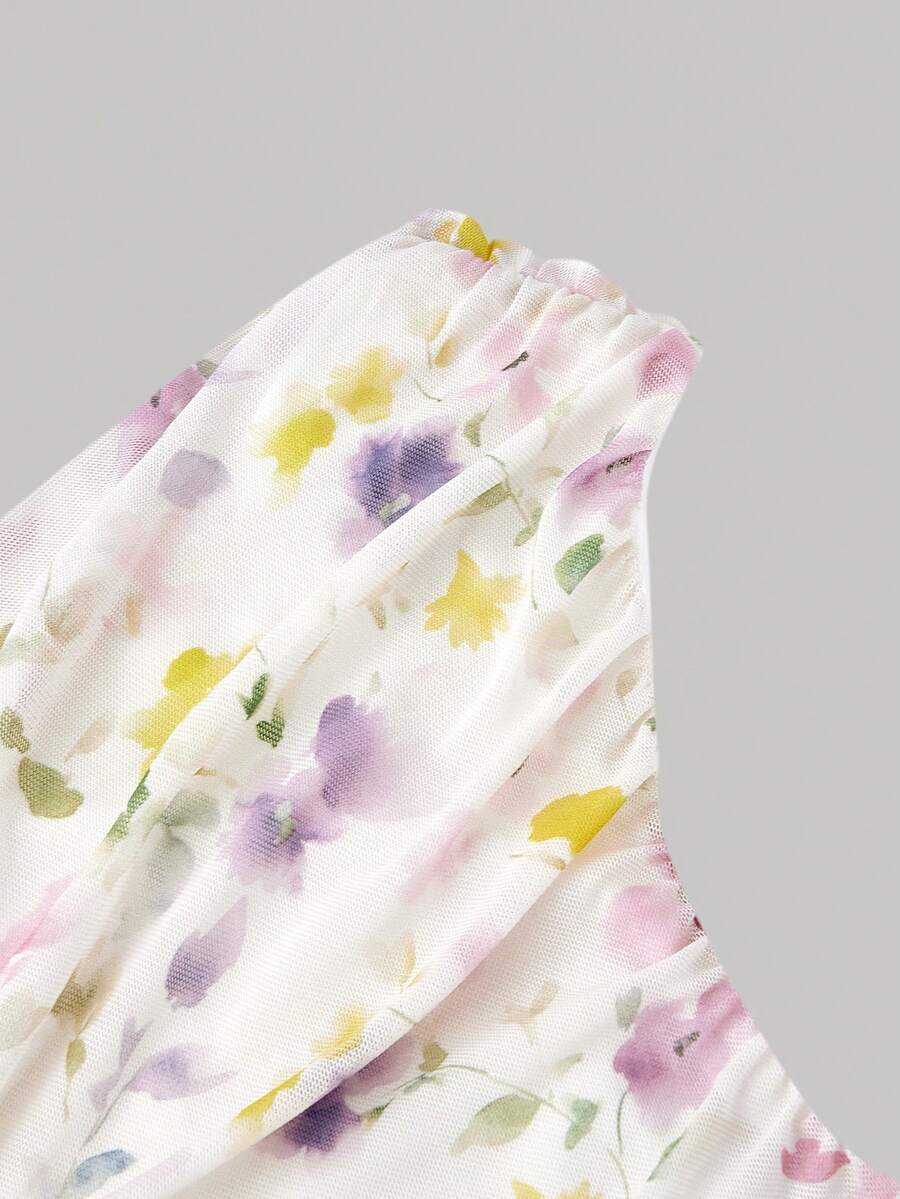 SHEIN MOD فستان طويل بربطة علي الكتف غير متماثلة