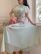SHEIN Modelyn فستان بطبعة زهور بربطة خصر