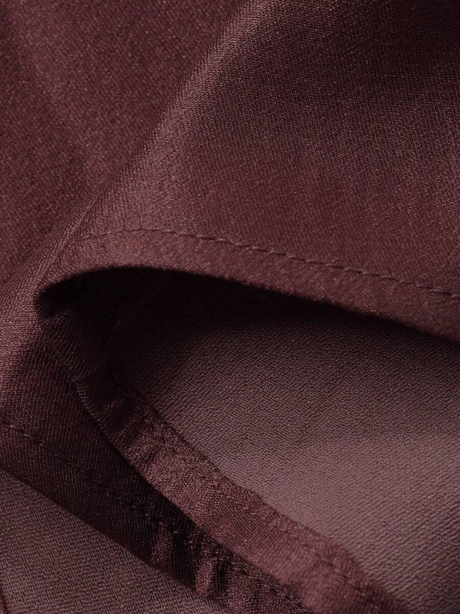 SHEIN DAZY طقم نسائي أنيق من قطعتين ببلوزة لف وتنورة طويلة