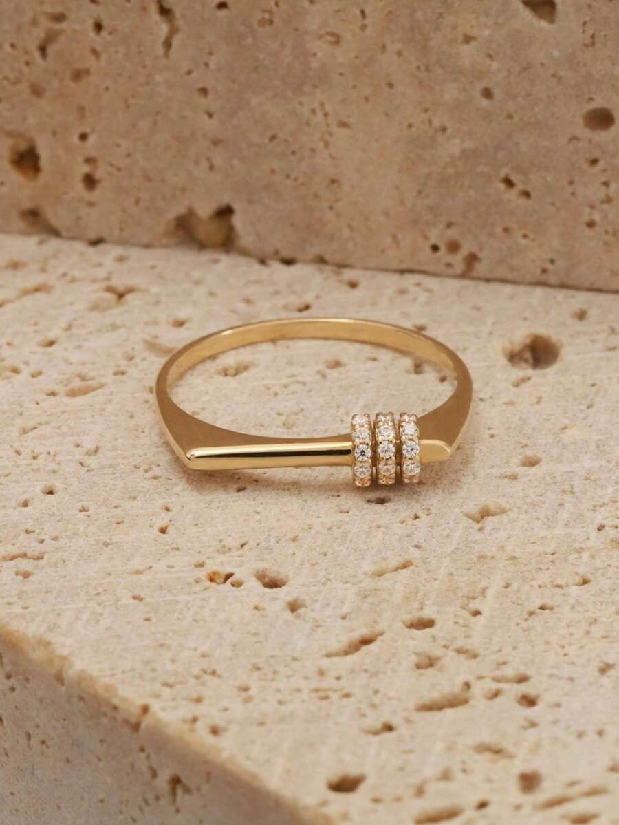 SHEIN خاتم مربع كاجوال بطراز عتيق
