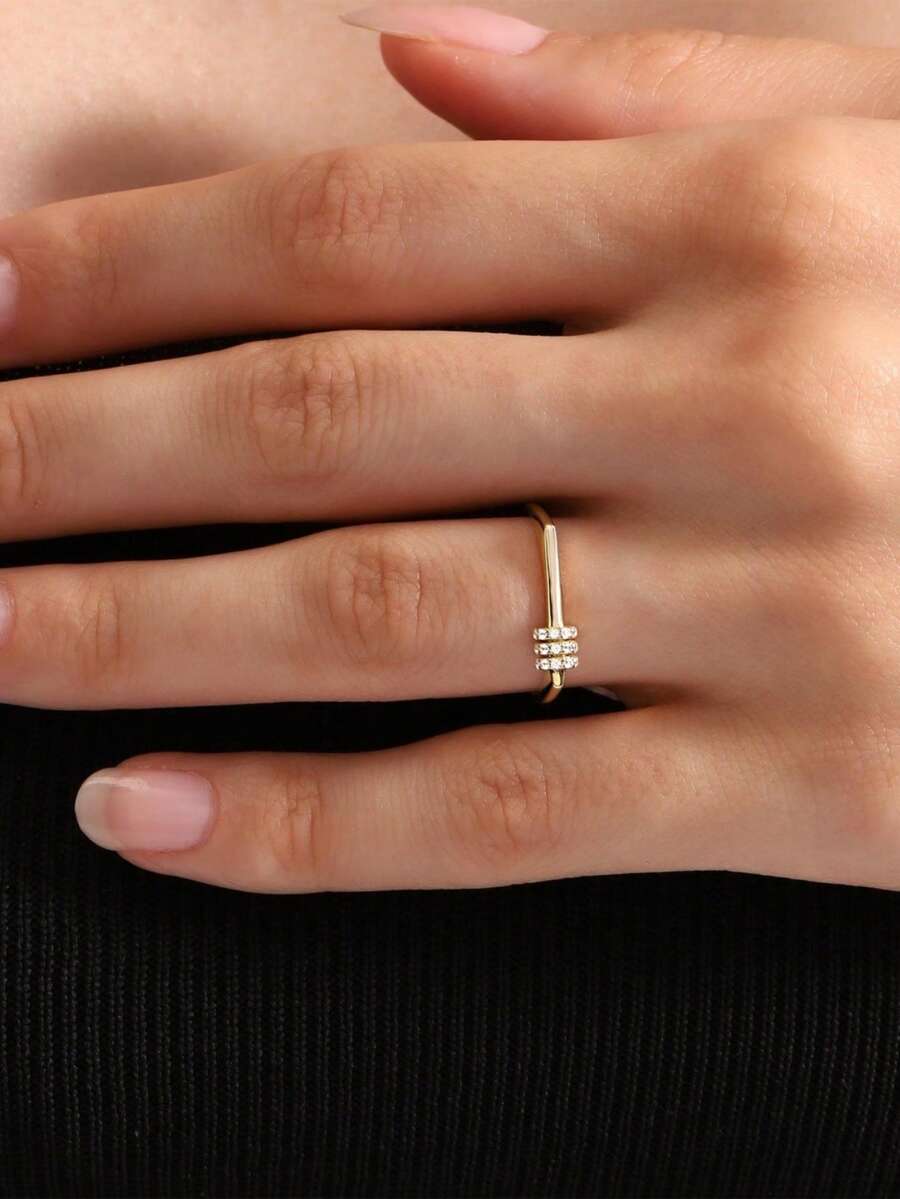 SHEIN خاتم مربع كاجوال بطراز عتيق