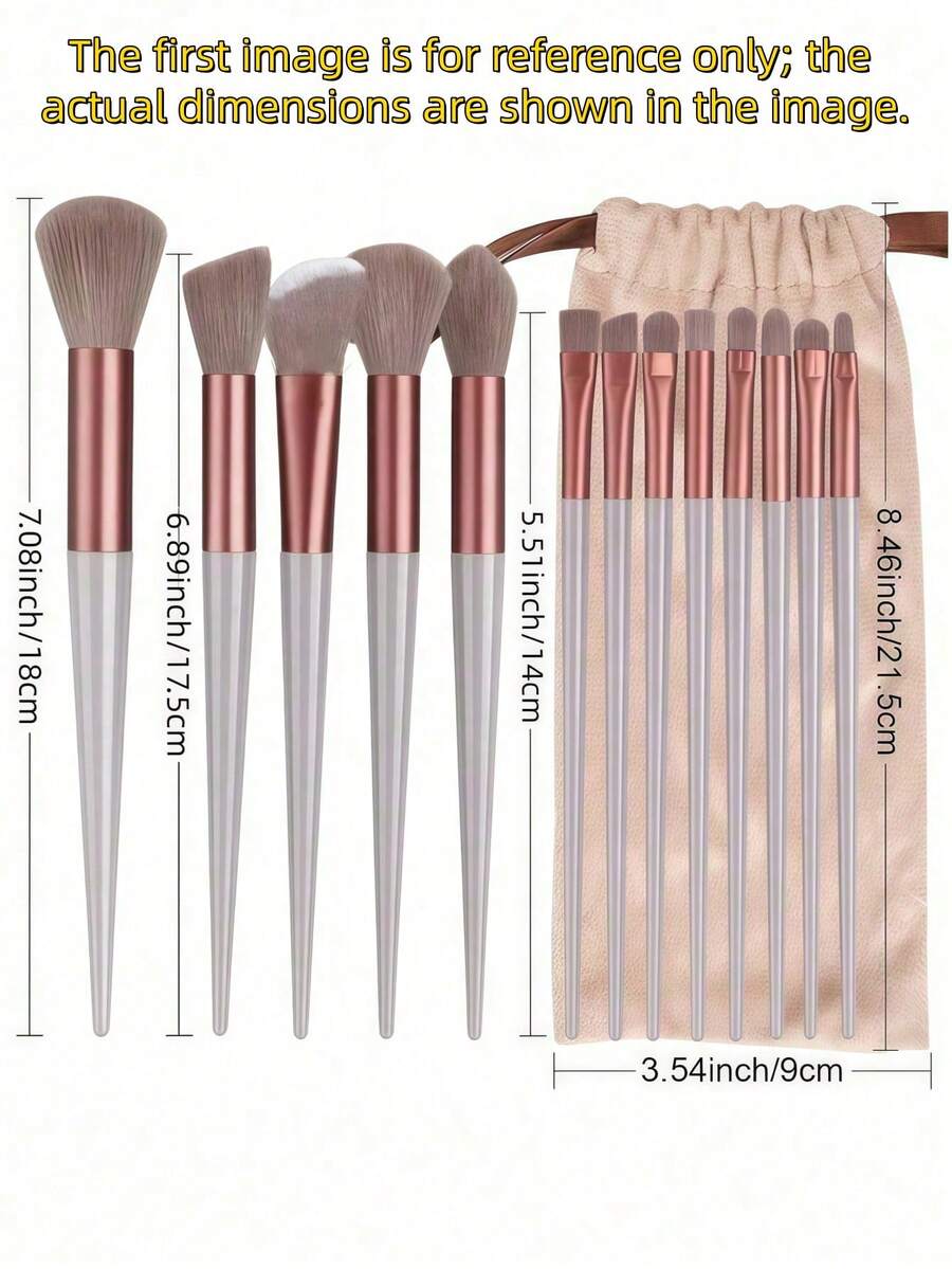 SHEIN FSJF FIX مجموعة فرش مكياج 13 قطعة + 2 إسفنجة