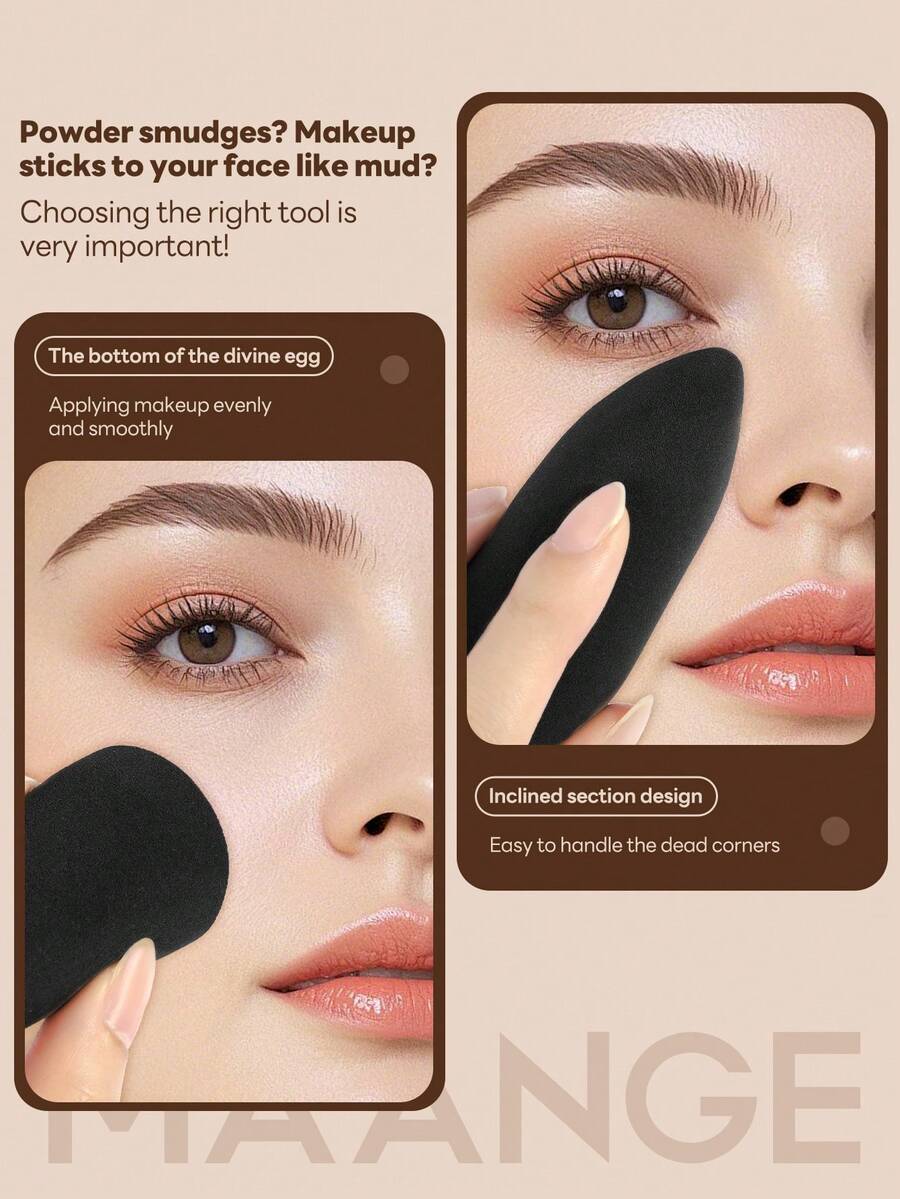 SHEIN MAANGE مجموعة إسفنجات ناعمة لتوزيع البودرة