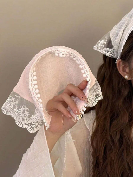 SHEIN عصابة رأس من الدانتيل وشاح شعر أنيق
