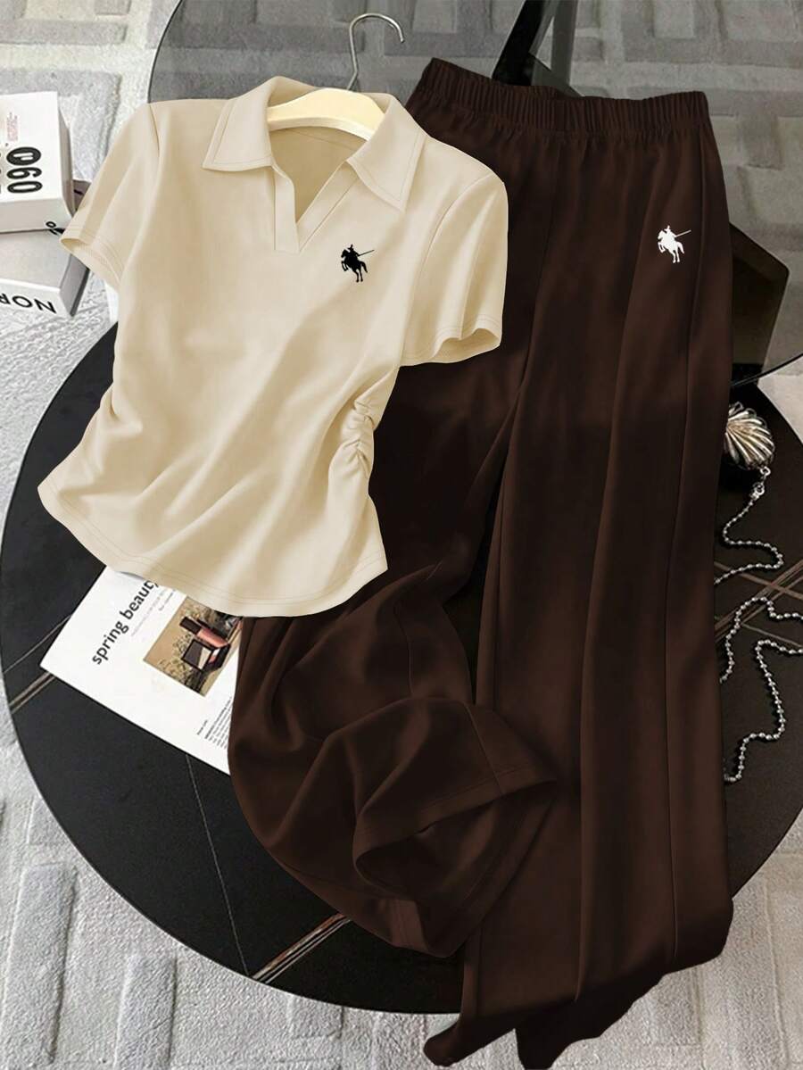 SHEIN Resyla طقم الكاجوال أناقة راقية بلمسة الفارس