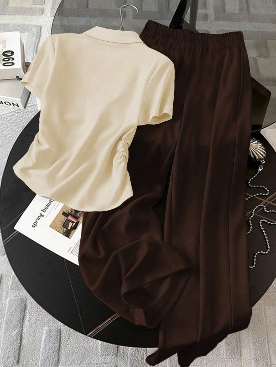 SHEIN Resyla طقم الكاجوال أناقة راقية بلمسة الفارس