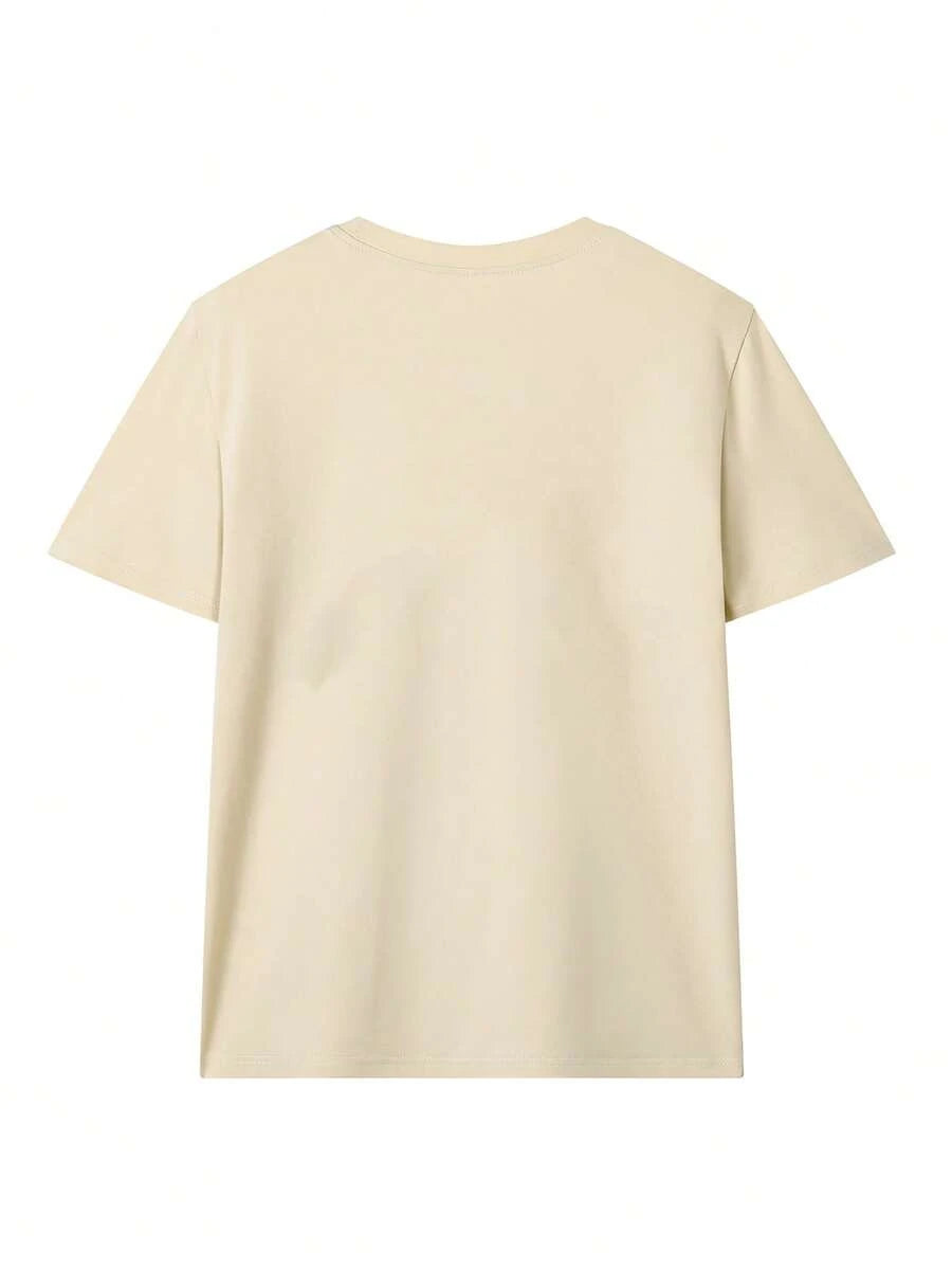 SHEIN طقم تي شيرت 3 قطع بياقة دائرية وأكمام قصيرة