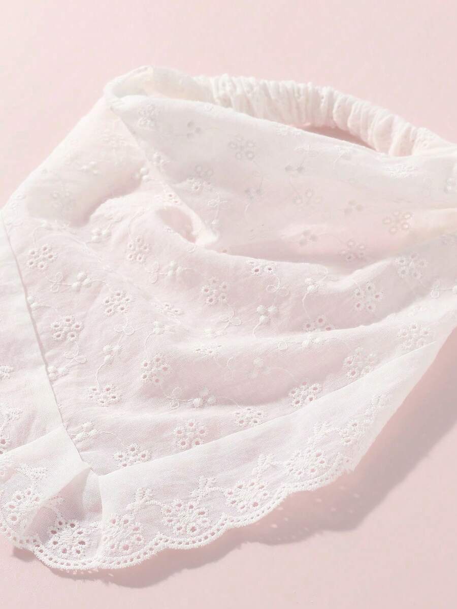 SHEIN عصابة رأس مطرزة بنمط زهري أصلي بحافة ملفوفة