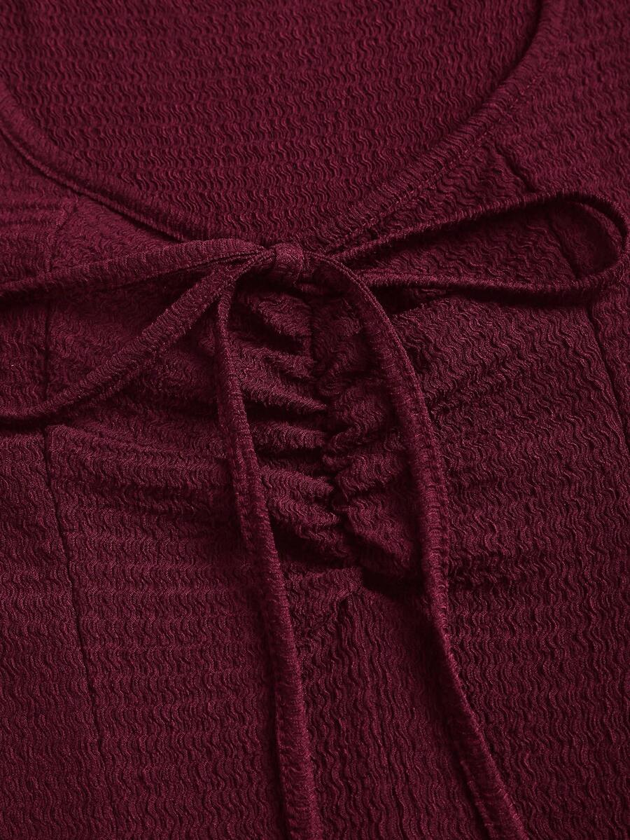 SHEIN Sweetra فستان ماكسي محبوك مضلع بطراز أوروبي