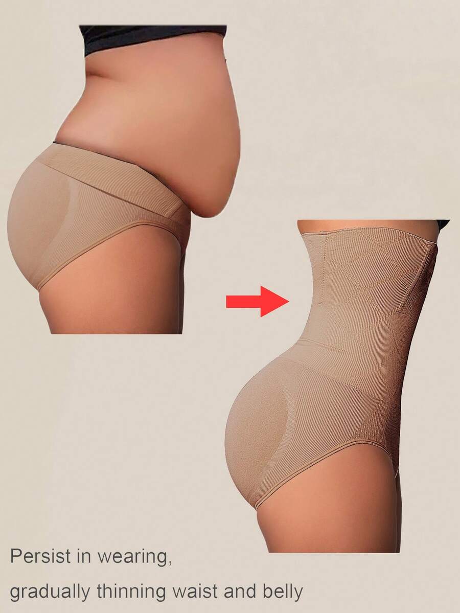 SHEIN شورت بخصر عالي بدون غرز مشد للبطن ورفع الأرداف