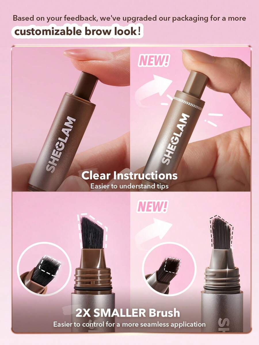 SHEGLAM Brow-Fection فرشاة مائلة وبودرة حواجب