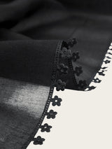 SHEIN وشاح حجاب ماليزي مستطيل بحواف زهرية دقيقة
