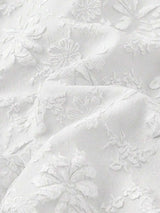 SHEIN Skyraze فستان أبيض من قماش الجاكار بطراز عتيق