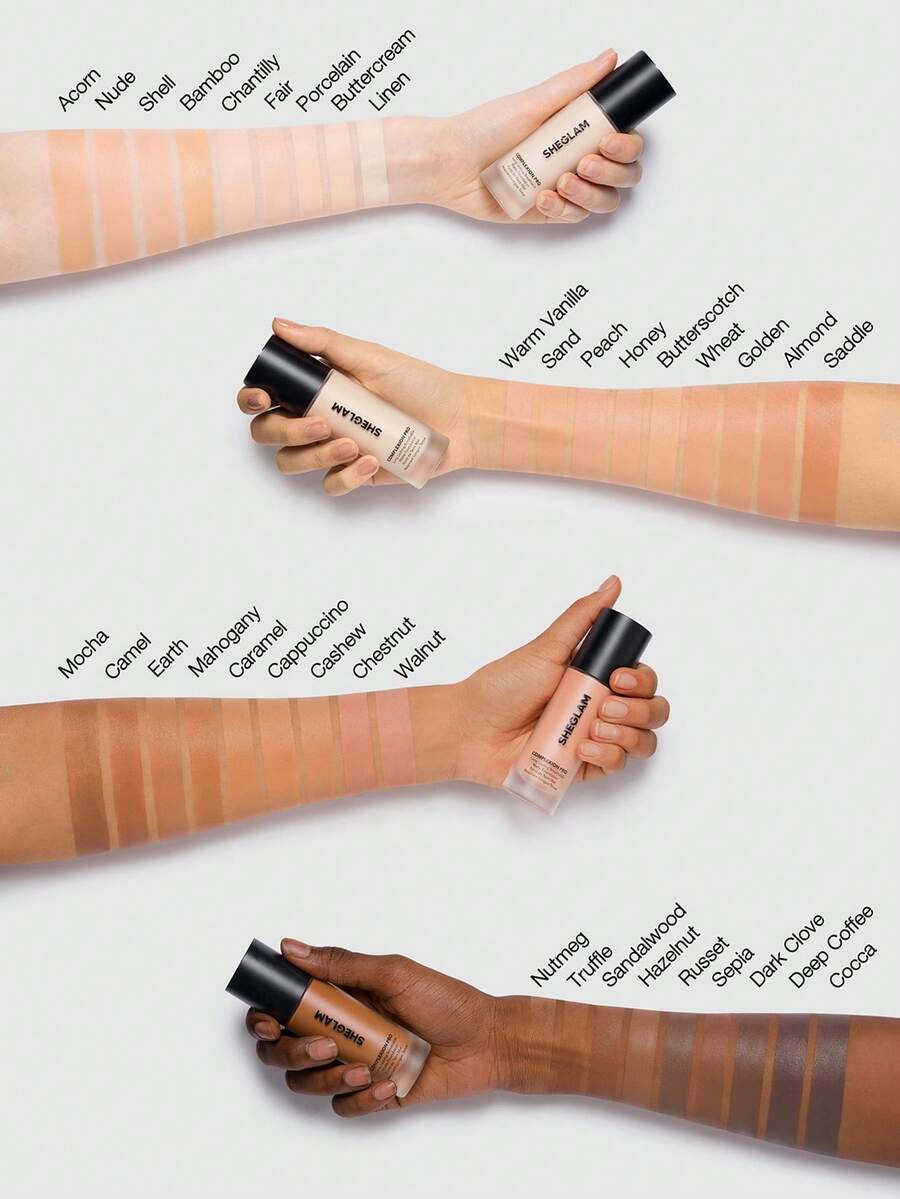 SHEGLAM Complexion Pro كريم أساس مطفي بتغطية كاملة مقاوم للماء والتعرق