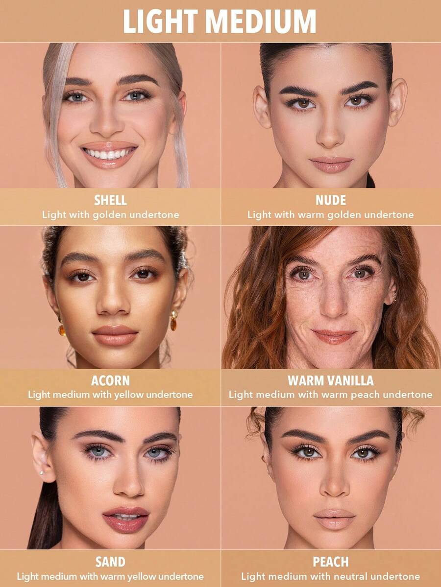 SHEGLAM كريم أساس مطفي بني مقاوم للماء والتعرق