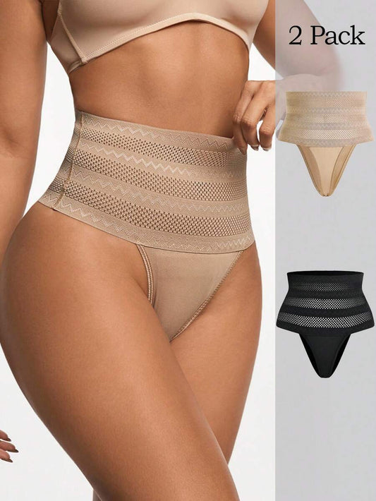 SHEIN SHAPORA مجموعة نسائية قطعتين بخصر عالي لتنحيف الجسم