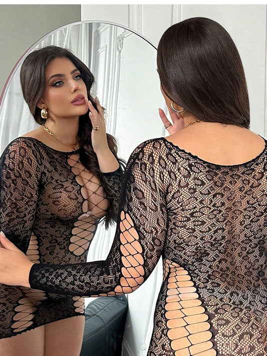 SHEIN ChaseTheNight لانجري شبكي