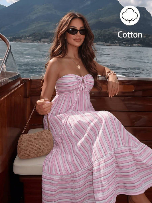 SHEIN Sunnyshic فستان حمالات مخطط