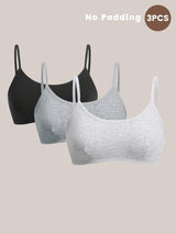 SHEIN Barelissa طقم حمالات صدر سادة 3 قطع