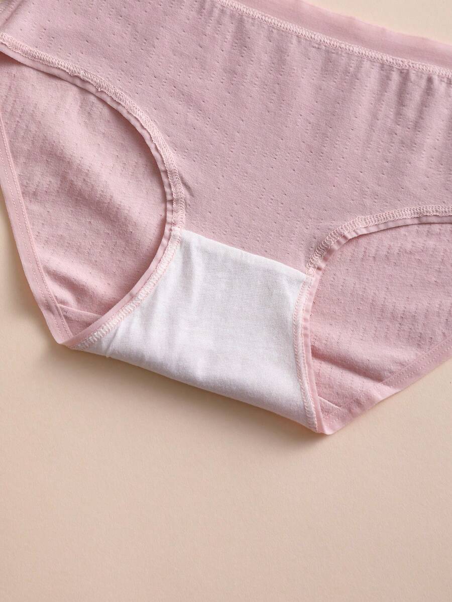 SHEIN سراويل داخلية نسائية قطنية 5 قطع منخفضة الخصر بدون درزات