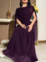 SHEIN MODELYN فستان أنيق بلون أرجواني للحفلات