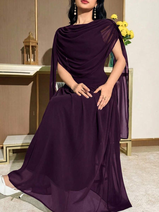 SHEIN MODELYN فستان أنيق بلون أرجواني للحفلات