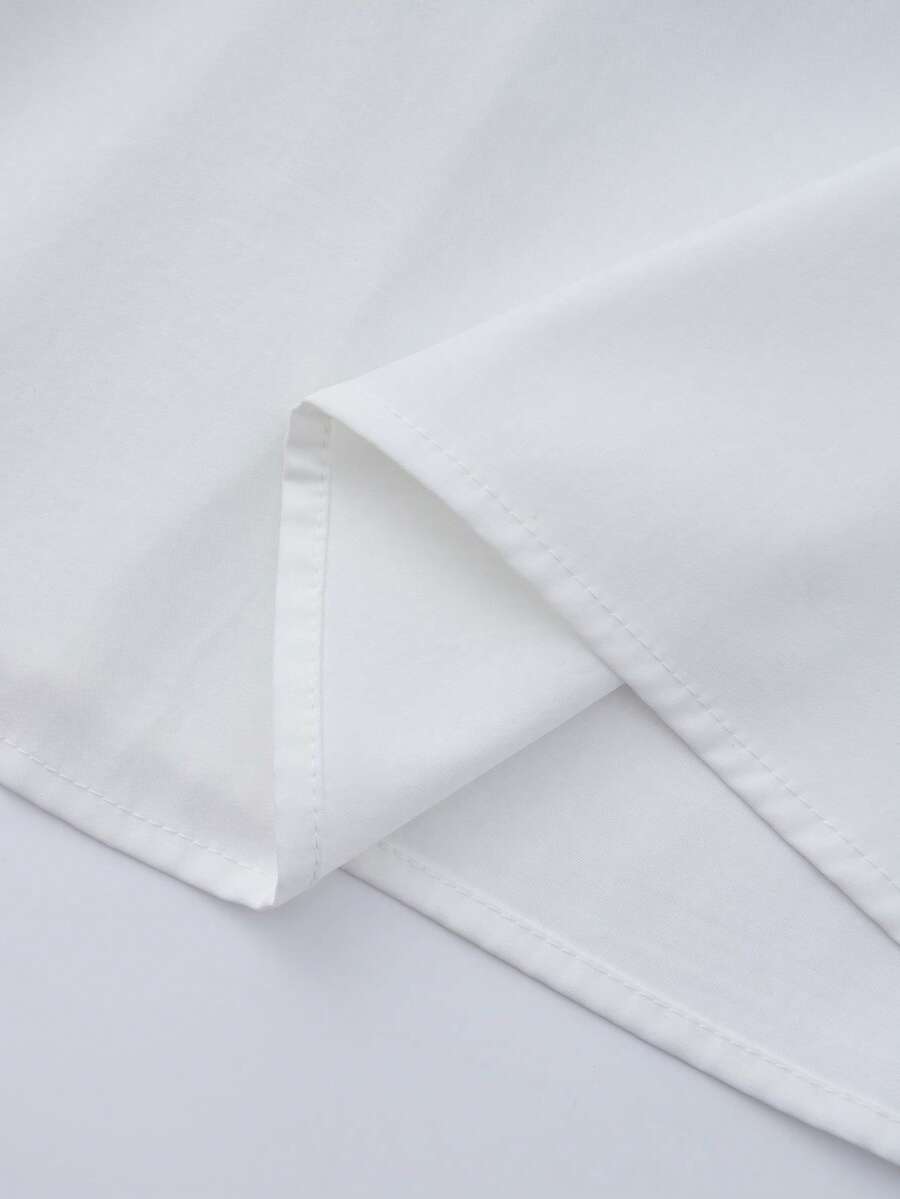 SHEIN تنورة بيضاء كاجوال بخصر عالي