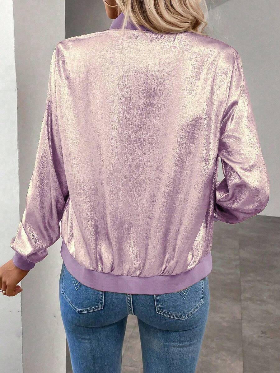 SHEIN Kiki Bloomly جاكيت نسائي خفيف بأكمام طويلة
