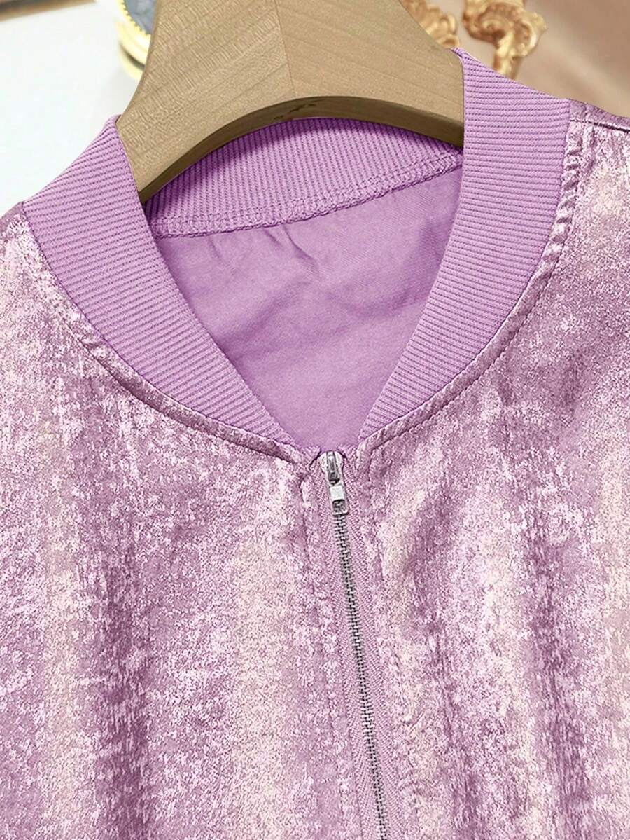 SHEIN Kiki Bloomly جاكيت نسائي خفيف بأكمام طويلة