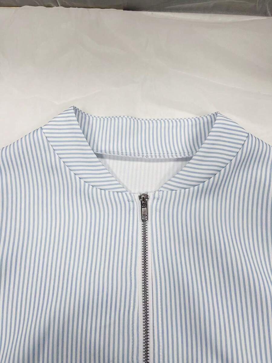 SHEIN جاكيت بيسبول نسائي قصير وخفيف
