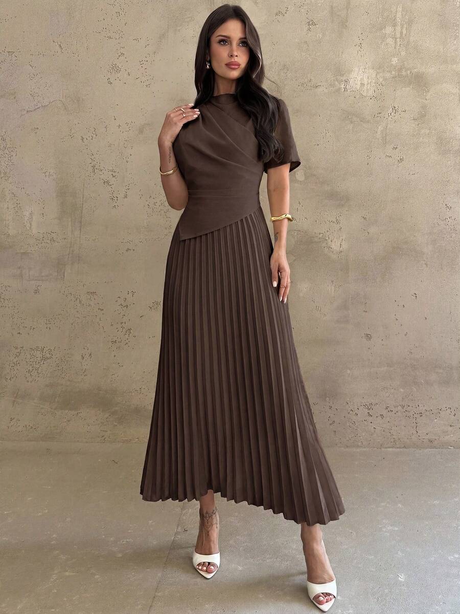 SHEIN Firerie فستان بحافة غير متماثلة بتصميم رومانسي أنيق