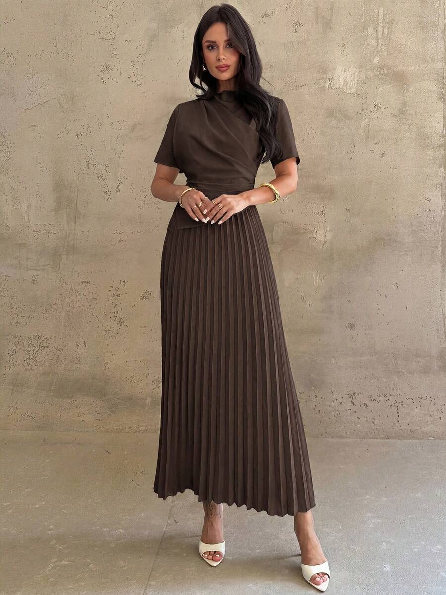 SHEIN Firerie فستان بحافة غير متماثلة بتصميم رومانسي أنيق