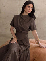 SHEIN Firerie فستان بحافة غير متماثلة بتصميم رومانسي أنيق