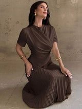 SHEIN Firerie فستان بحافة غير متماثلة بتصميم رومانسي أنيق