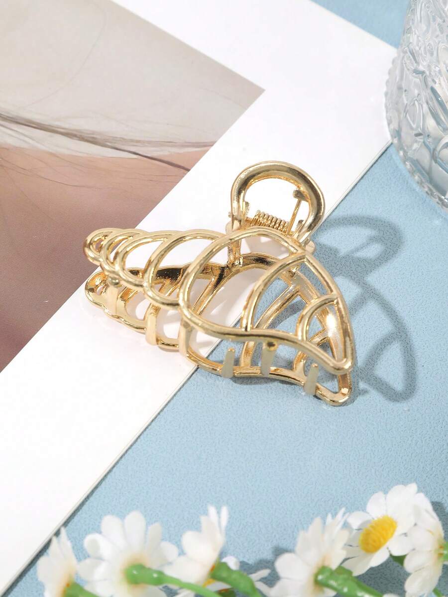 SHEIN مشبك شعر ذهبي بتصميم كائنات بحرية