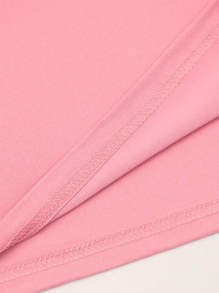 SHEIN EMERY ROSE تي شيرت بطبعة كائنات بحرية بلون وردي فاتح