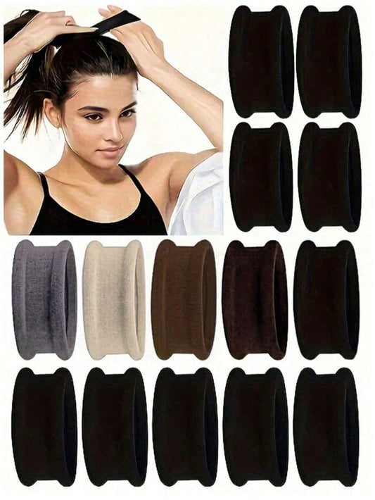 SHEIN طقم 10 ربطات شعر عريضة بدون خياطة عالية المرونة