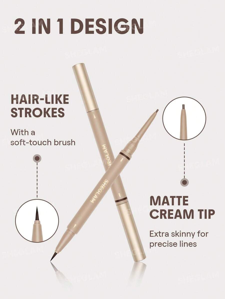 SHEGLAM Brows On Demand طقم قلم حواجب 2 في 1 قطعتين